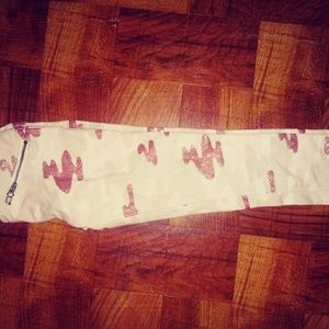 Glittery Pink camo swear pants